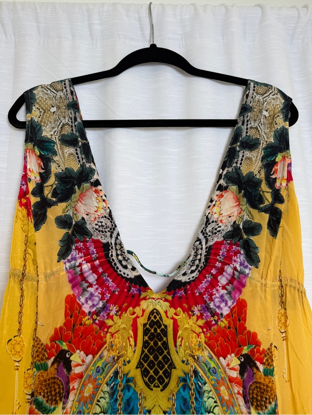 Shahida Parides Geisha Lemon Drop Long Maxi Dress | Size OS NWT - Picture 12 of 15